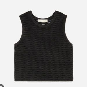 EVERLANE Crochet Know Cami, Black, Size S